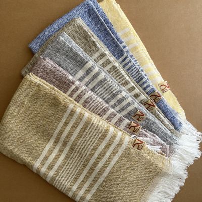 حوله حمام و مسافرتی دست‌بافت پنبه‌ای 80×190 | طرح سنتی خراسان جنوبی